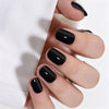 Square Short Black Soft Gel Press Ons H001-SH-4