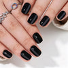 Square Short Black Soft Gel Press Ons H001-SH-4