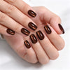 Square Cat Eye Brown Glitter Sparkle Soft Gel Press Ons H004-MH-5