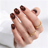 Square Cat Eye Brown Glitter Sparkle Soft Gel Press Ons H004-MH-5