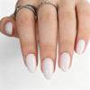 Almond Medium Milky Soft Gel Press Ons W072-MH-3