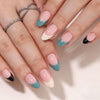 Short Almond French Colorful Soft Gel Press Ons