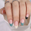 Short Almond French Colorful Soft Gel Press Ons