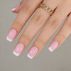 French Pink Medium Square Soft Gel Press Ons
