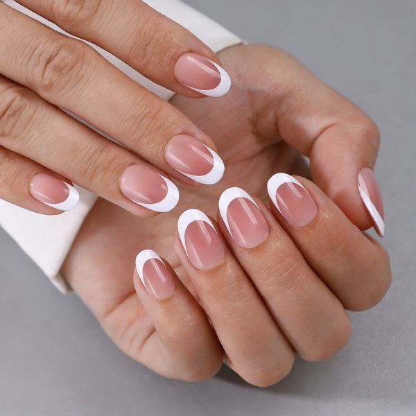 Short Oval French Ombre Soft Gel Press Ons
