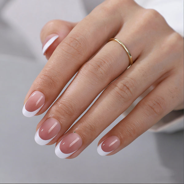 Short Oval French Ombre Soft Gel Press Ons