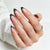 Short Almond Polka Dot French Tip Soft Gel Press Ons XNFS248-1
