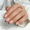 Short Almond Leopard French Tip Soft Gel Press Ons XNFS254