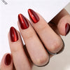 Almond Cat Eye Red Soft Gel Press Ons XNMY203