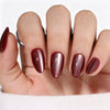 Almond Medium Cat Eye Red Soft Gel Press Ons XNMY204