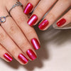 Square Cat Eye Red Soft Gel Press Ons XNMY205