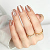 Square Medium Cat Eye Nude Soft Gel Press Ons XNMY311