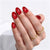 Oval Medium Cat Eye Red Soft Gel Press Ons XNMY313