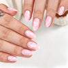 Almond Medium Pink Marble Soft Gel Press Ons XNPH1742