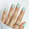Square Medium Flower Blue Soft Gel Press Ons XNPH1982