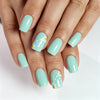 Square Medium Flower Blue Soft Gel Press Ons XNPH1982
