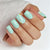 Square Medium Flower Blue Soft Gel Press Ons XNPH1982