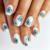 Square Medium Flower White Soft Gel Press Ons XNPH2056