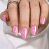 Almond Solid Color Chrome Soft Gel Press Ons XNQC124