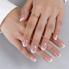Short Oval French Chrome Soft Gel Press Ons