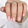 Almond Medium Inverse French Nude Soft Gel Press Ons XNZB1105