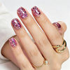 Square Medium Sparkle Glitter Red Soft Gel Press Ons XNZB1192